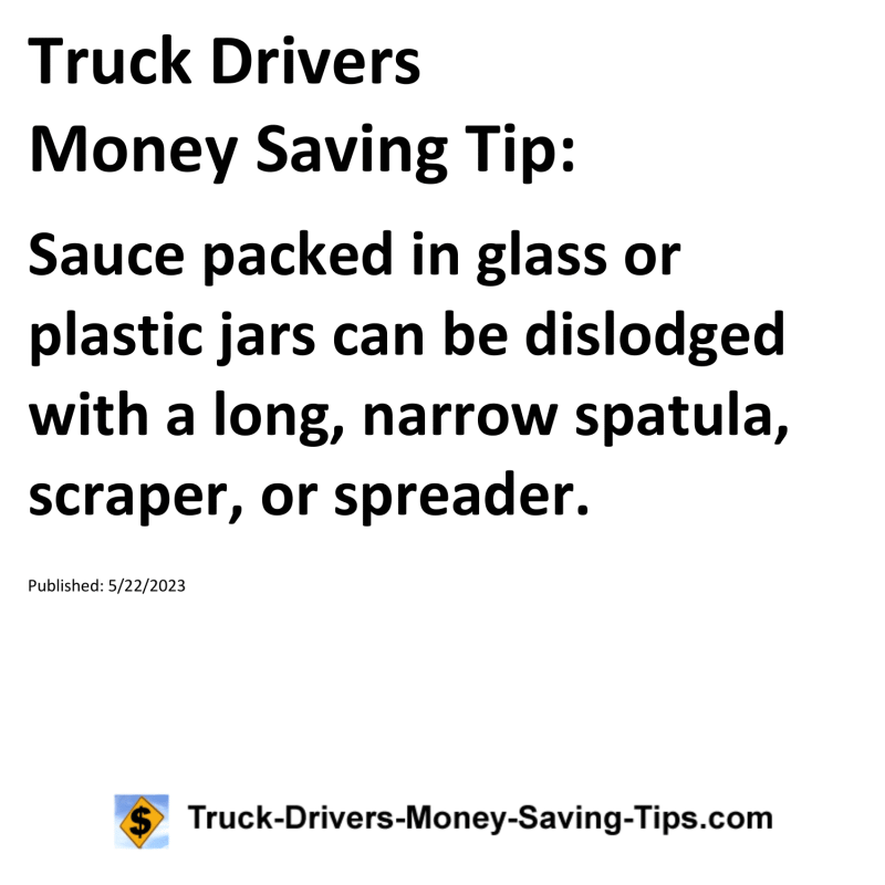 Truck Drivers Money Saving Tip for 05-22-2023