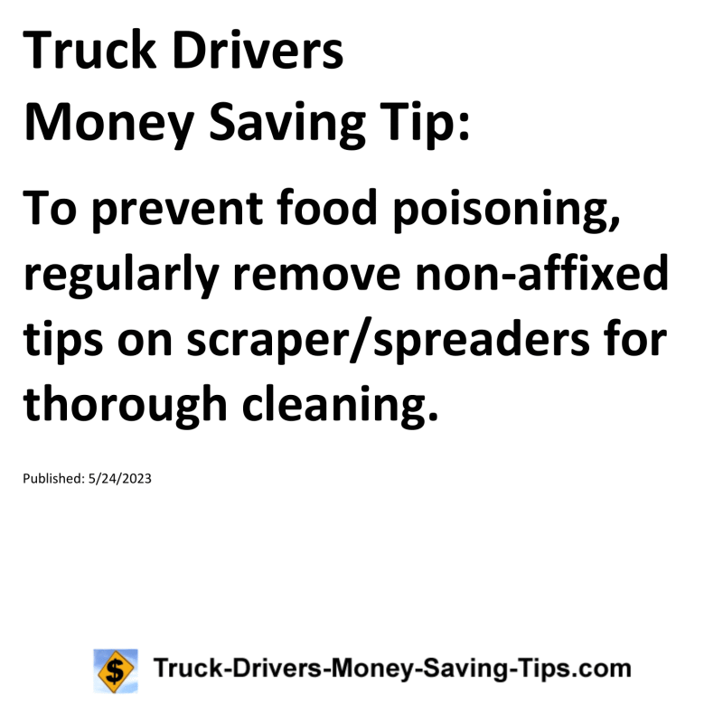 Truck Drivers Money Saving Tip for 05-24-2023