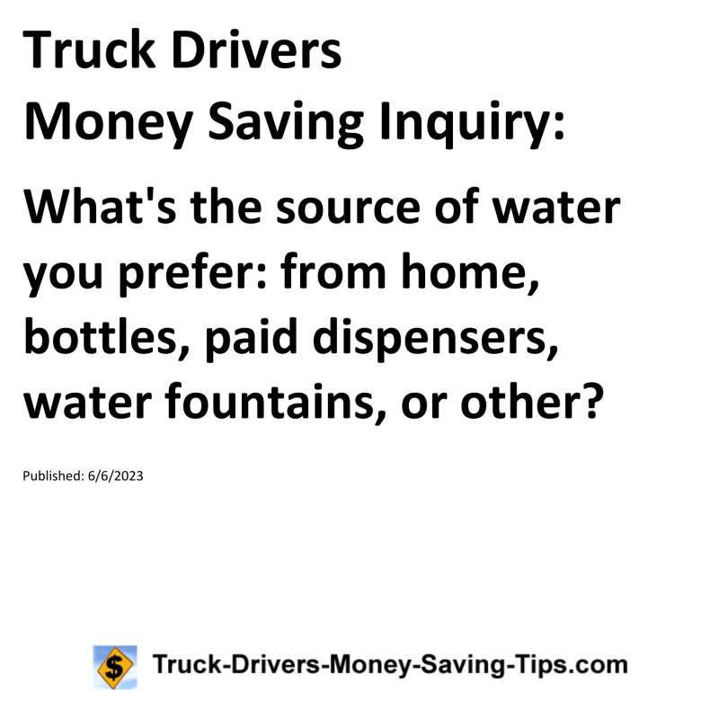 Truck Drivers Money Saving Inquiry for 06-06-2023