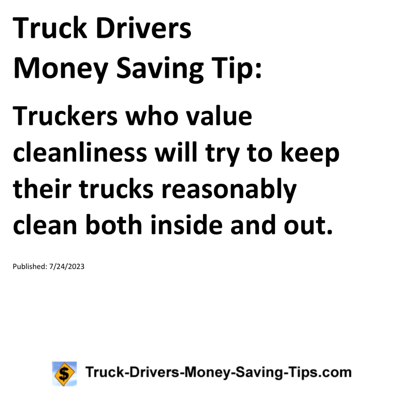 Truck Drivers Money Saving Tip for 07-24-2023