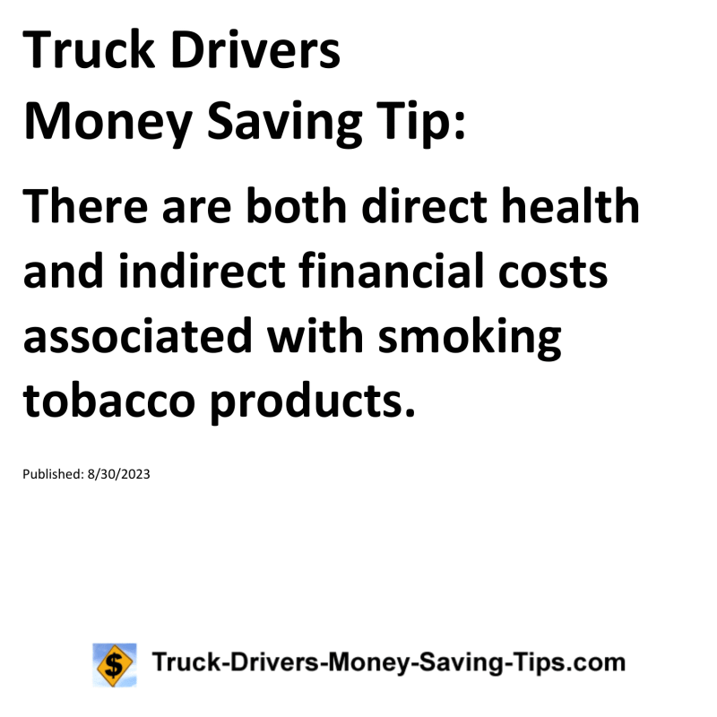 Truck Drivers Money Saving Tip for 08-30-2023