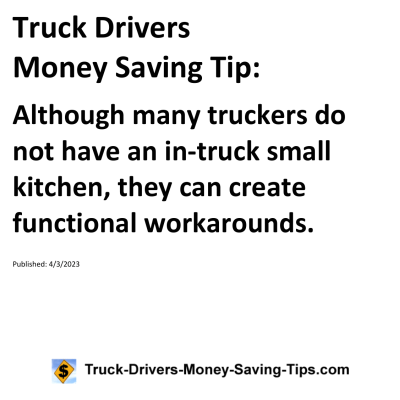 Truck Drivers Money Saving Tip for 04-03-2023