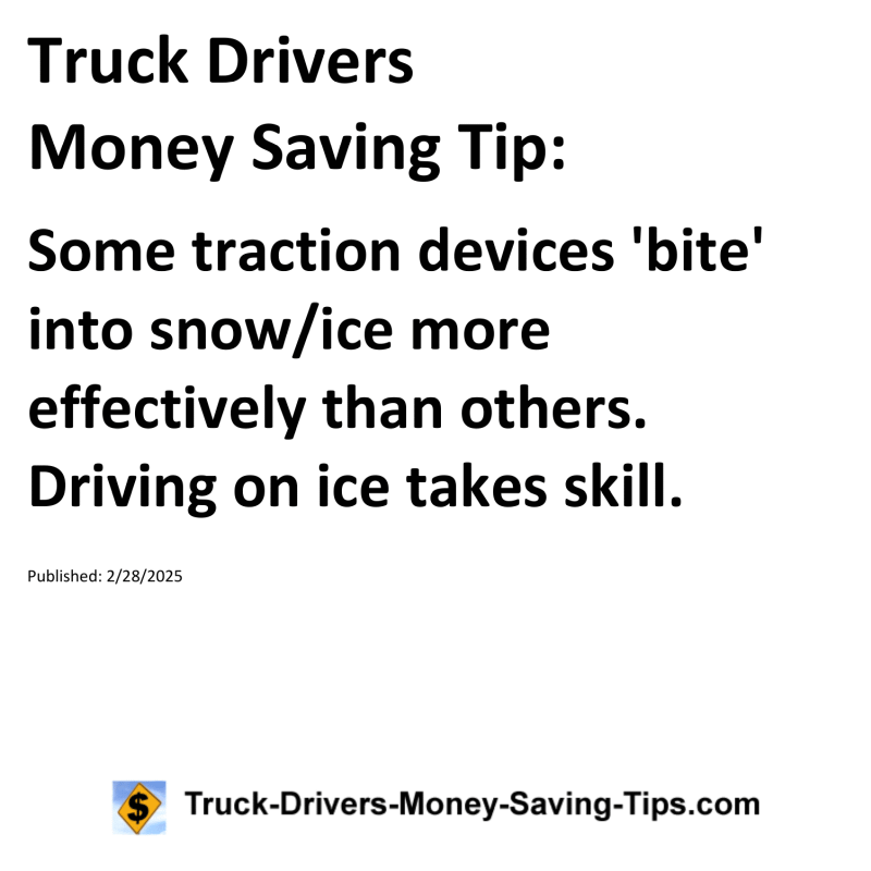 Truck Drivers Money Saving Tip for February 28, 2025