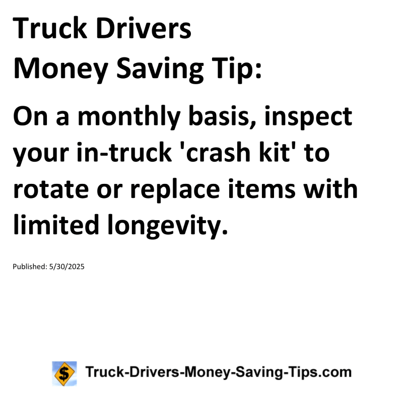 Truck Drivers Money Saving Tip for May 30, 2025