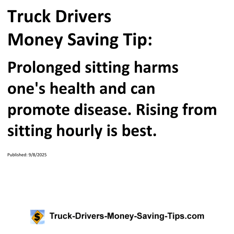 Truck Drivers Money Saving Tip for September 8, 2025