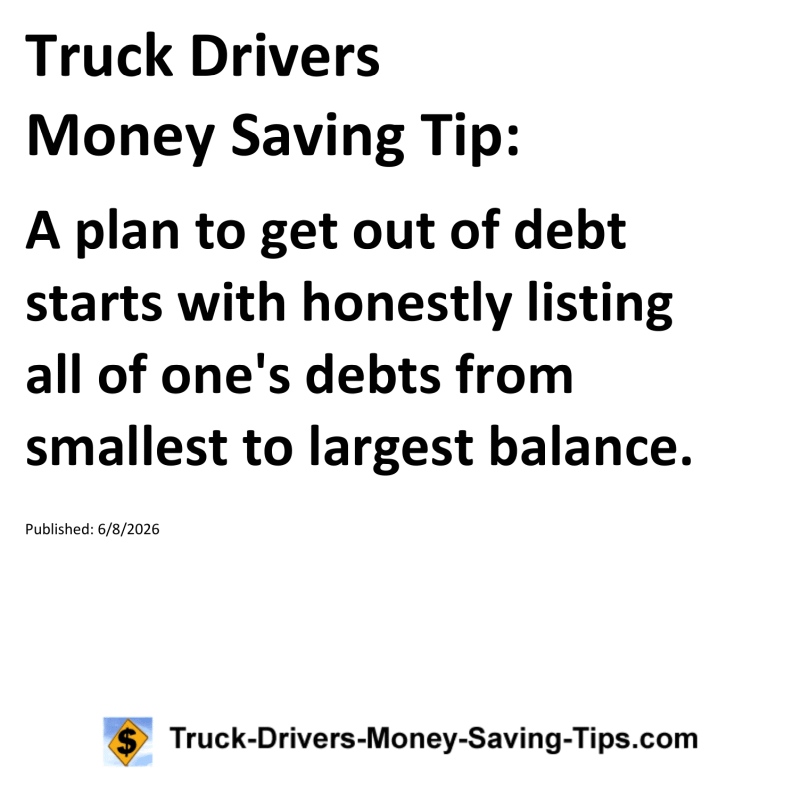 Truck Drivers Money Saving Tip for June 8, 2026