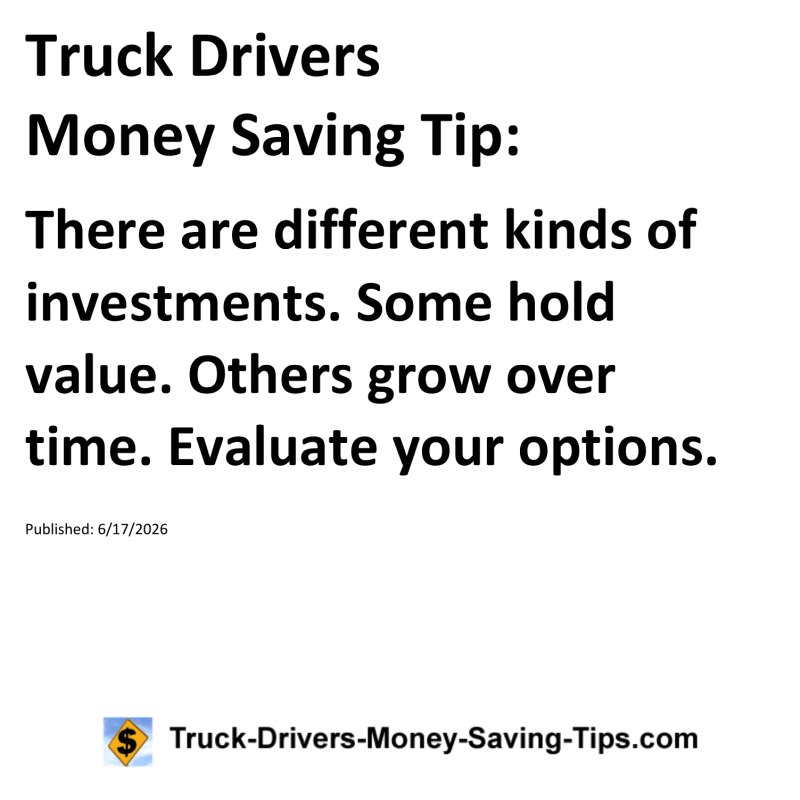 Truck Drivers Money Saving Tip for June 17, 2026