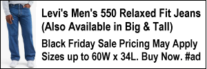 Levi's Men's 550 Relaxed Fit Jeans (Also Available in Big & Tall). Black Friday Sale Pricing May Apply. Sizes up to 60W x 34L. Buy Now. #ad