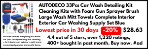 AUTODECO 33Pcs Car Wash Detailing Kit Cleaning Kits with Foam Gun Sprayer Brush Large Wash Mitt Towels Complete Interior Exterior Car Washing Supply Set Blue. Buy now. #ad