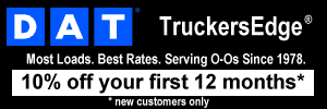 DAT TruckersEdge - Most Loads. Best Rates. Serving Owner-Operators Since 1978. 10% off your first 12 months. New customers only.